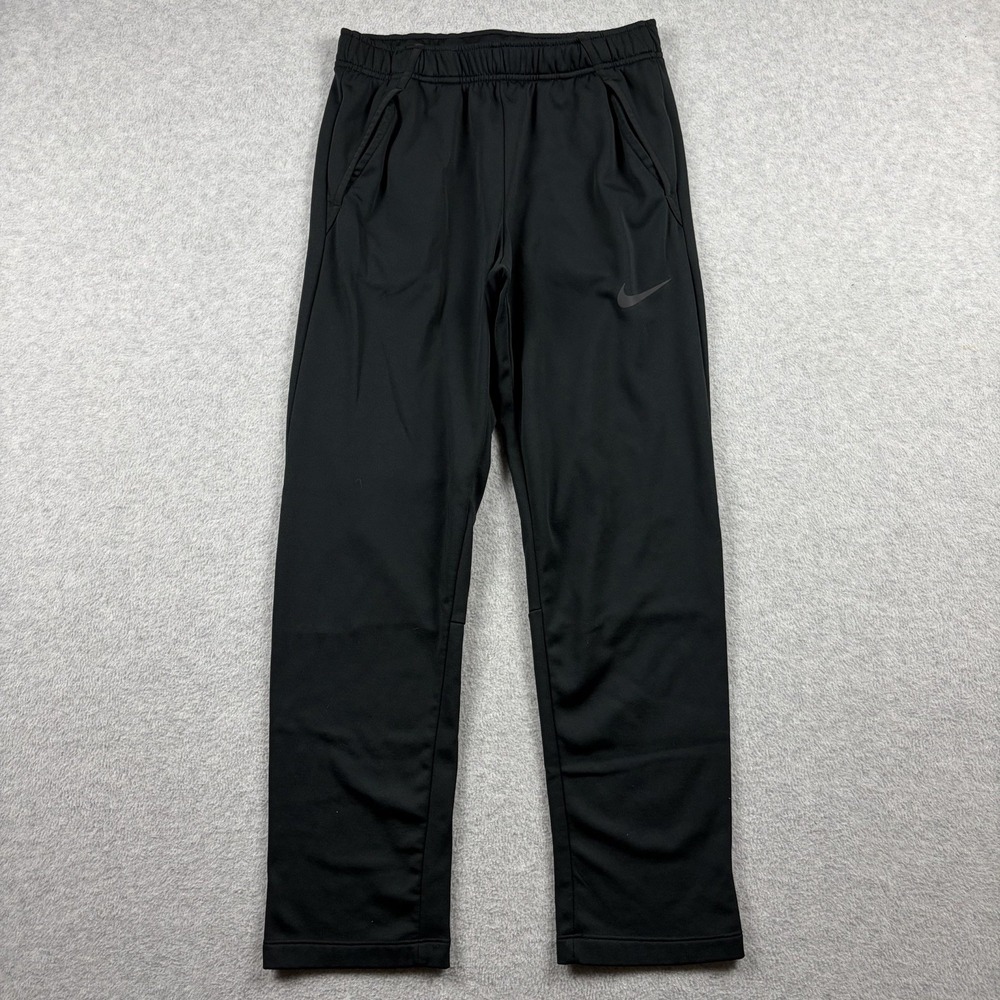Nike Epic Training Track Pants Mens Small Black Fleece Tapered Open Hem CU4949